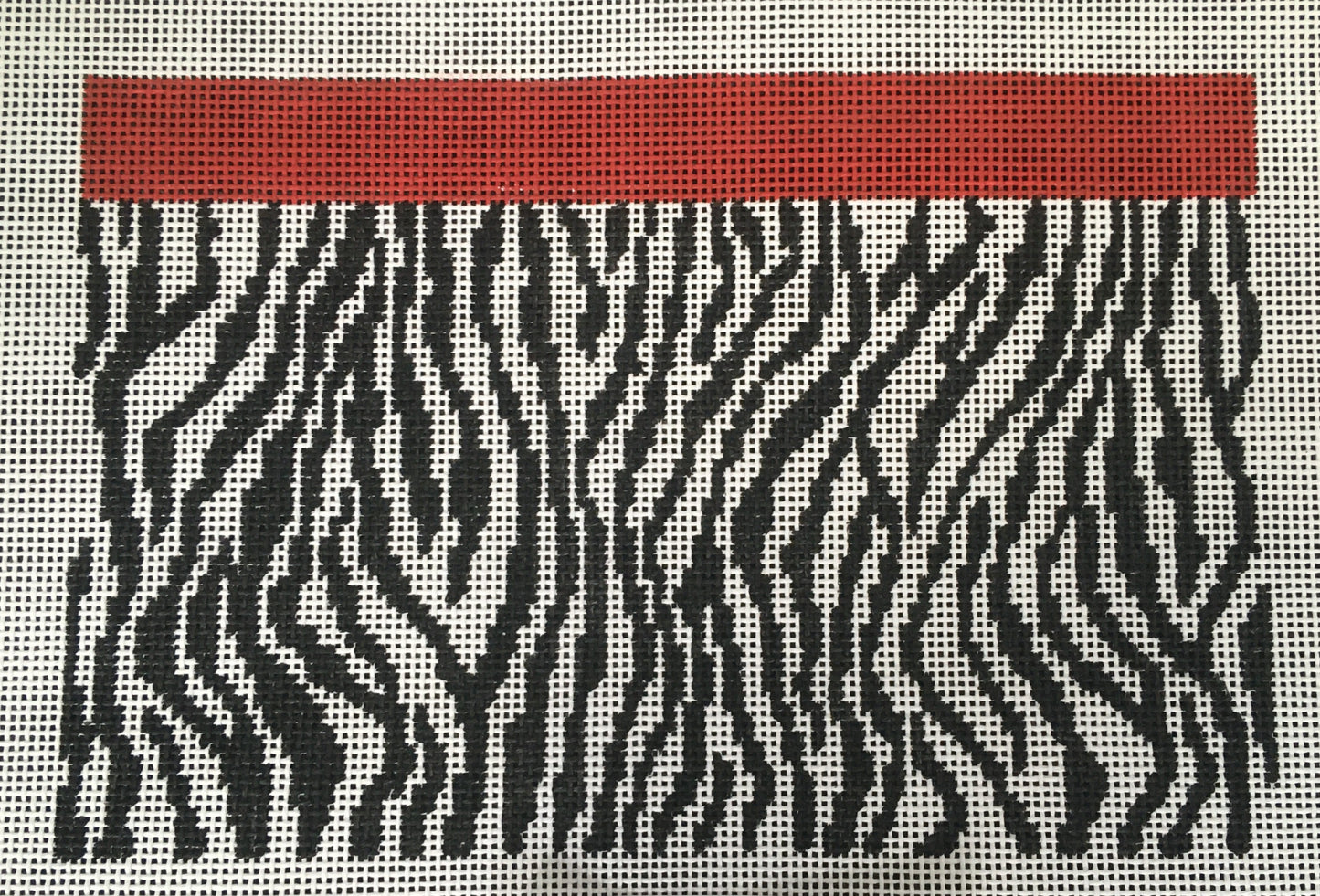 P-147 Black & Red Zebra Clutch