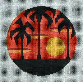 CB-16 Palm Trees Sunset