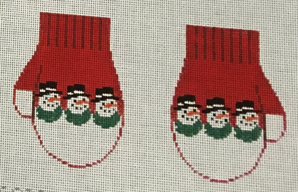 CO602A Snowman Mittens - Red