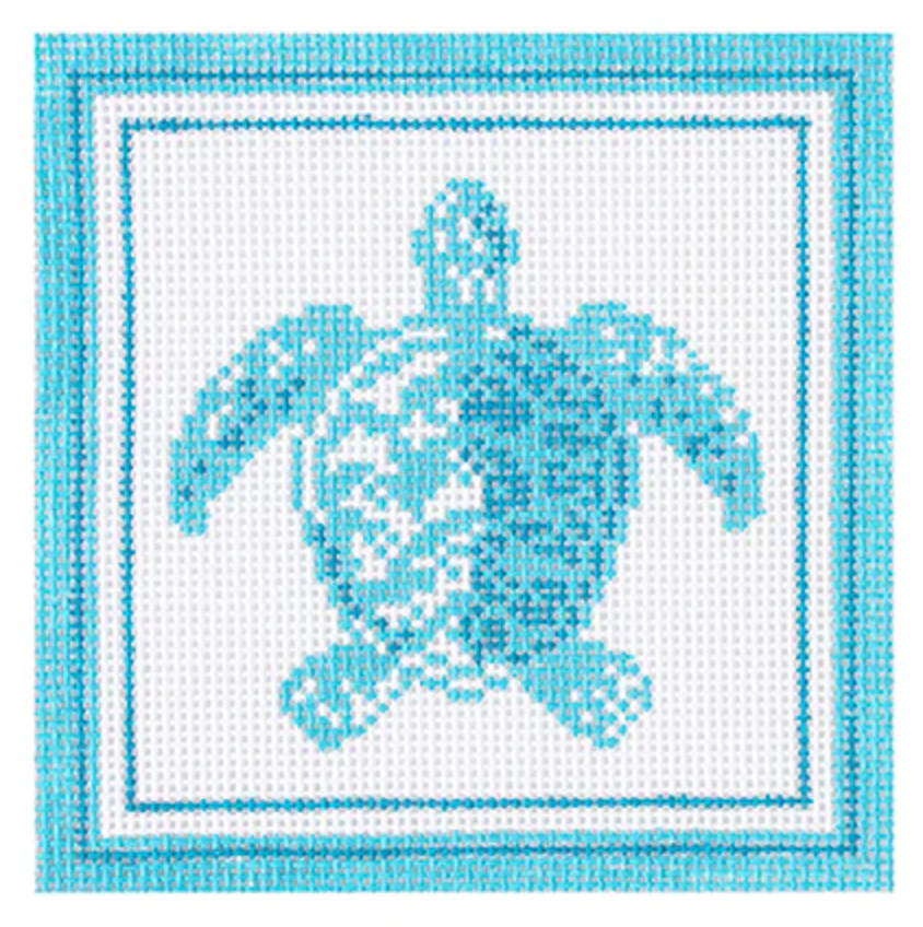 KB1662 Nautical Sea Turtle Coaster - Aqua