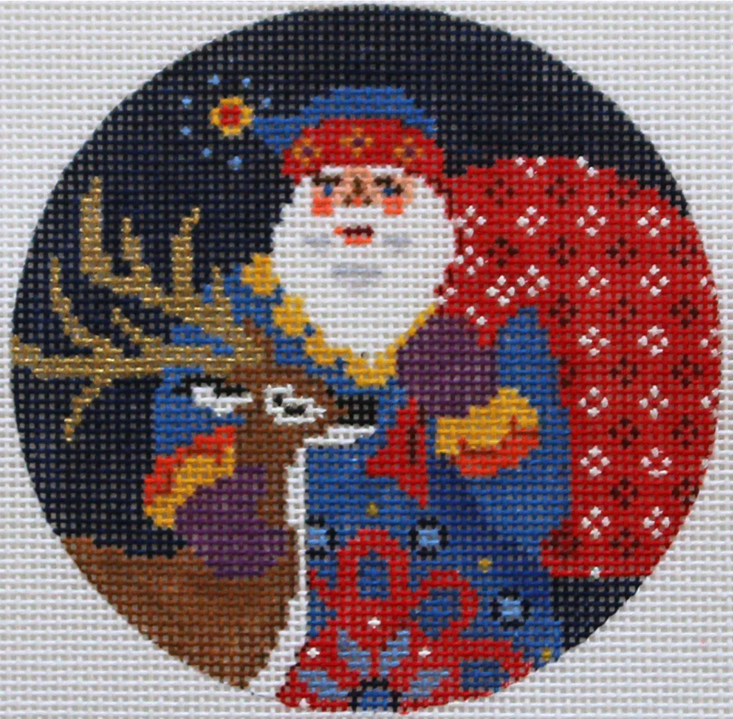 AC094 Jacobean Santa with Deer