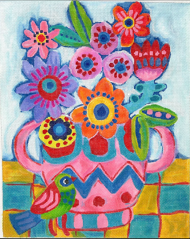 JE-PL-12 Flowers with Bird