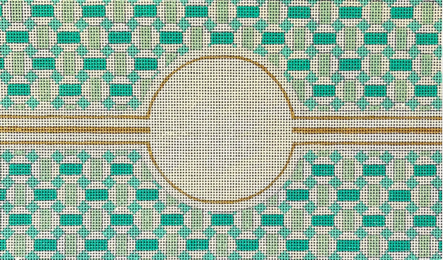CL048 Turquoise Monogram Clutch