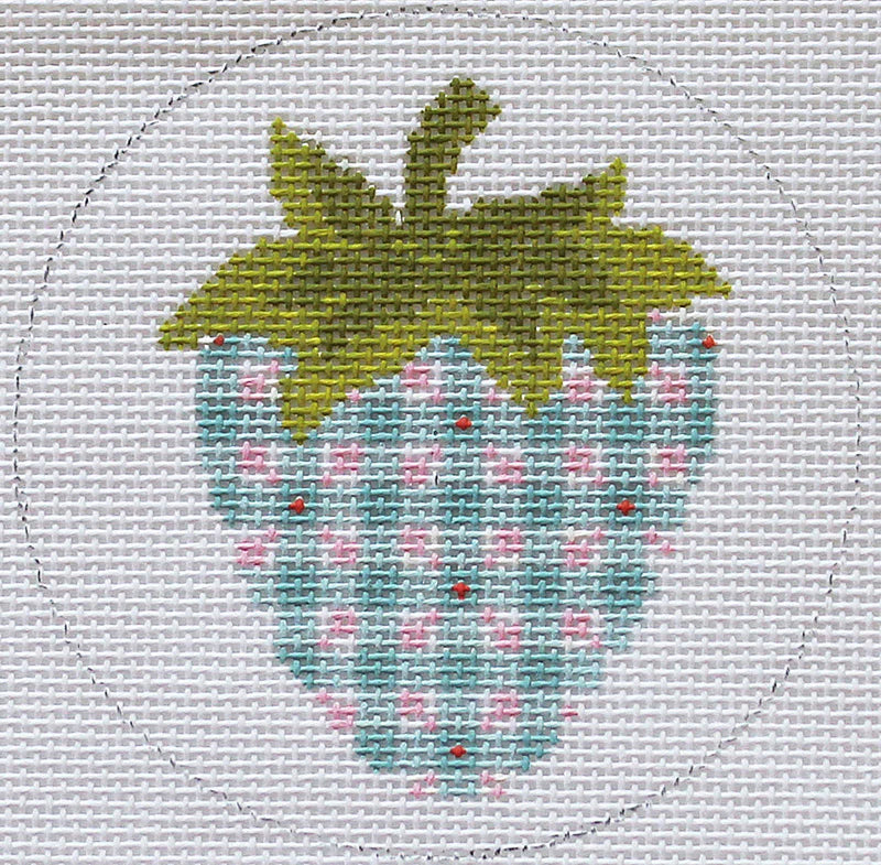 AC149 Blue Checks with Pink Dots Strawberry