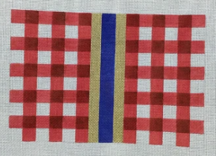 KCD4137R Gingham Clutch - Red