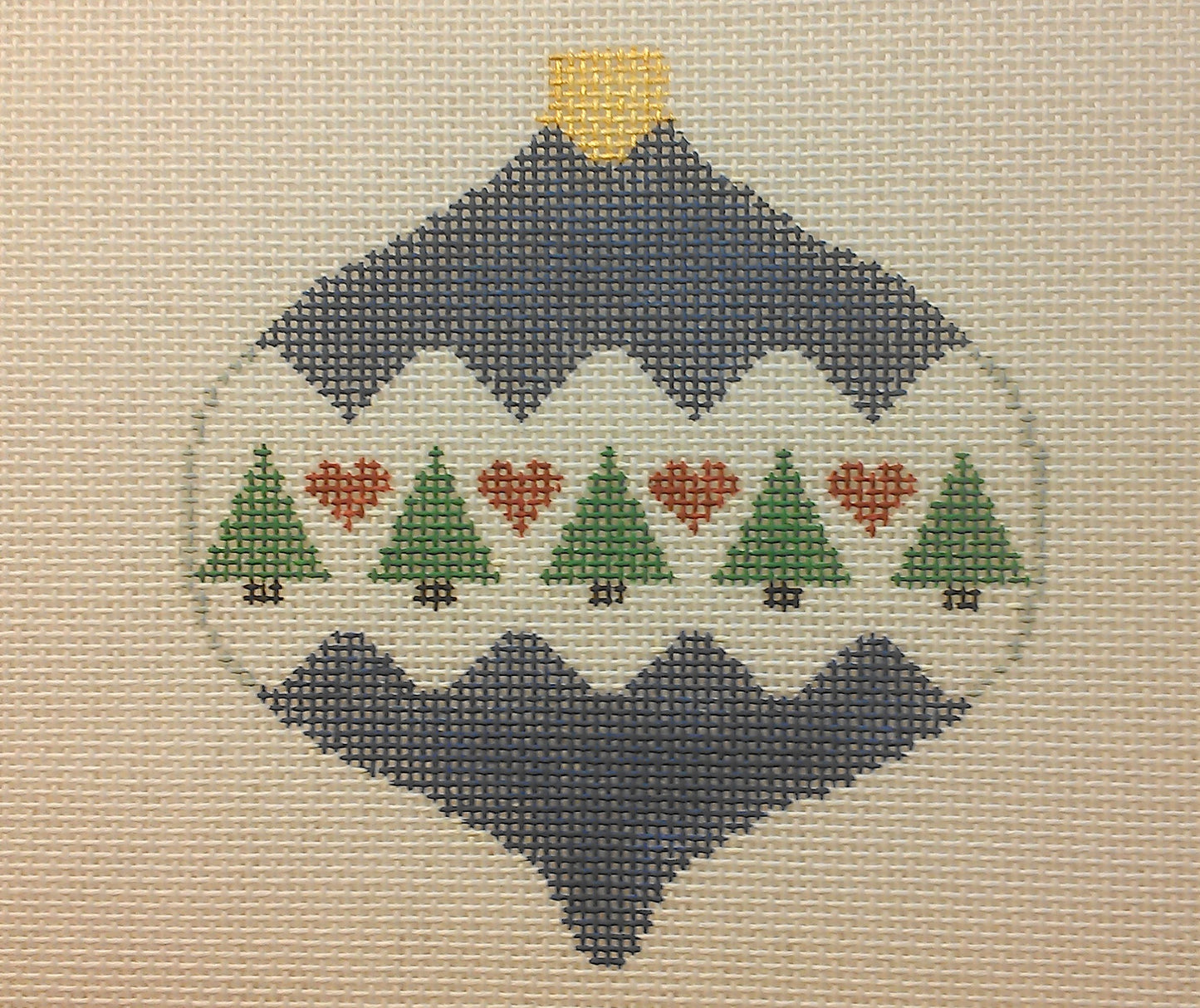 CO225 Trees and Hearts Bauble - Blue