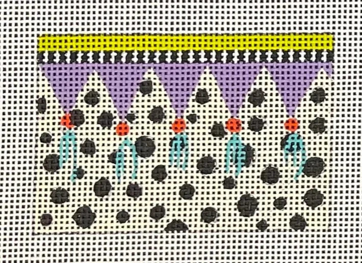 LT034 Polka Dots and Tassels Luggage Tag