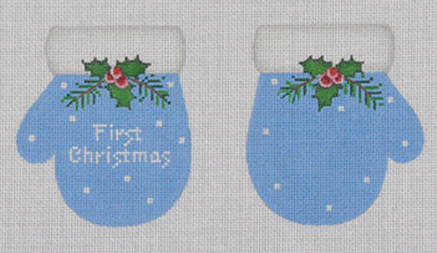 MT02 First Christmas Mittens - Blue
