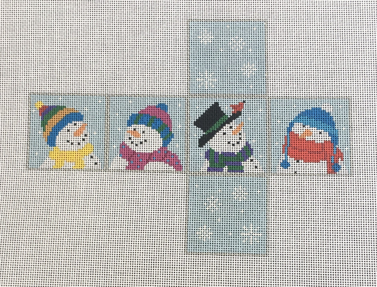 5354 Snowmen 3D Cube Ornament