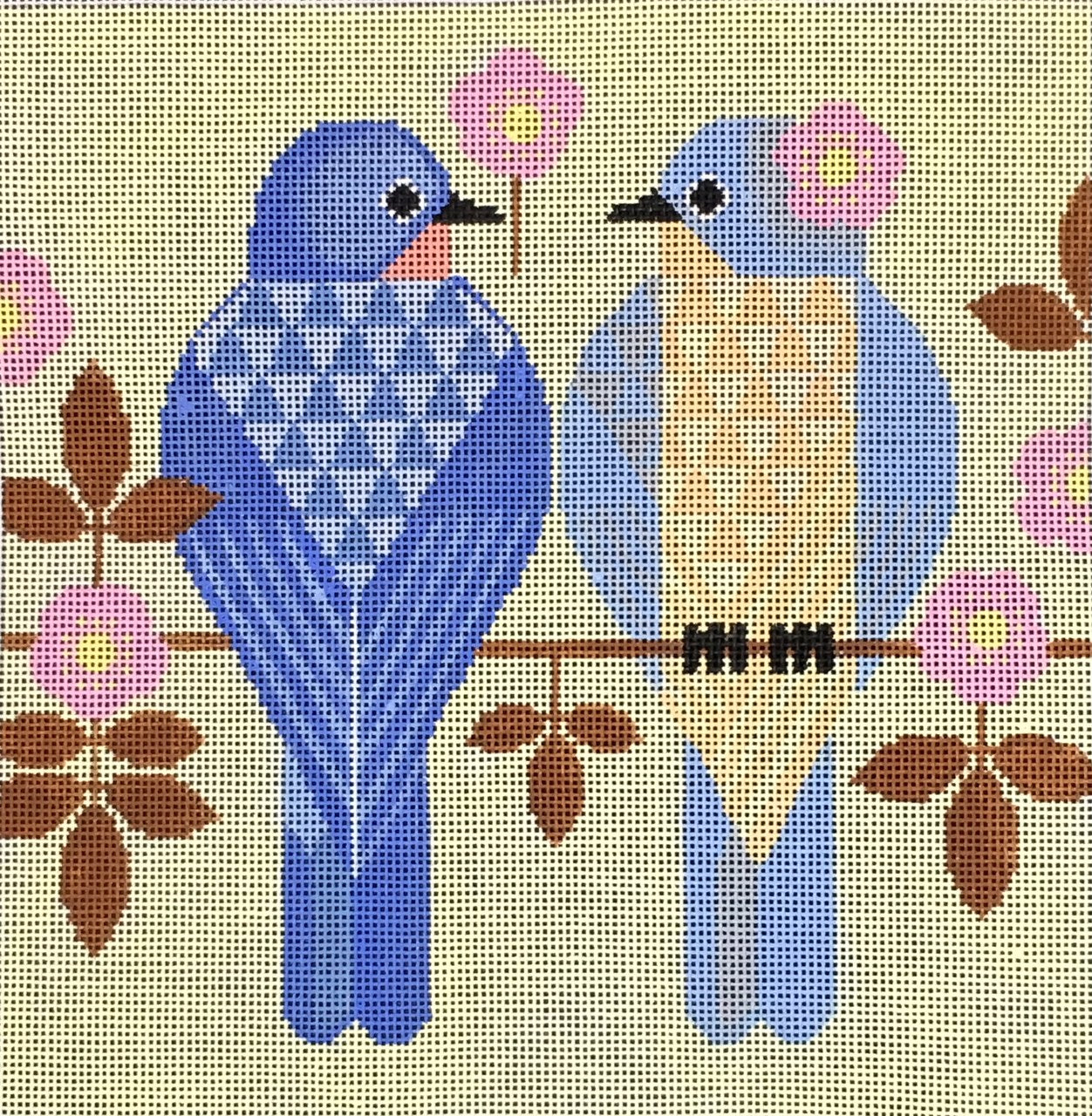 SP-024 Bluebirds and Rose