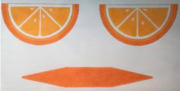 RD174 Large Orange Wedge