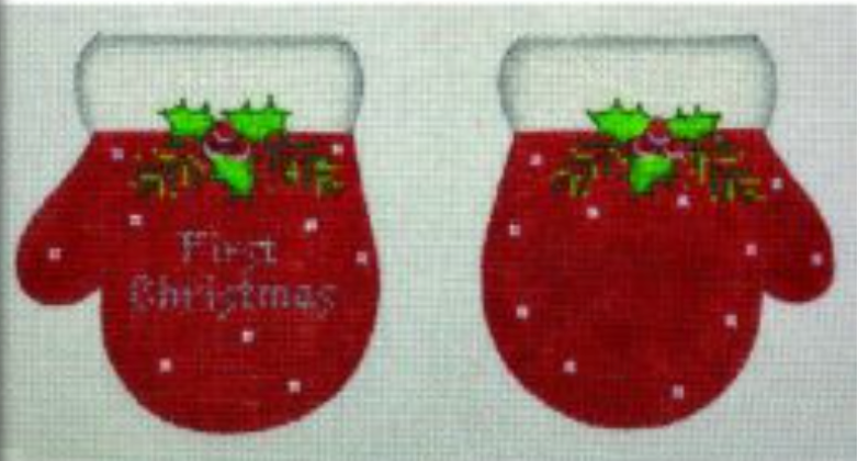 MT01 First Christmas Mittens - Red