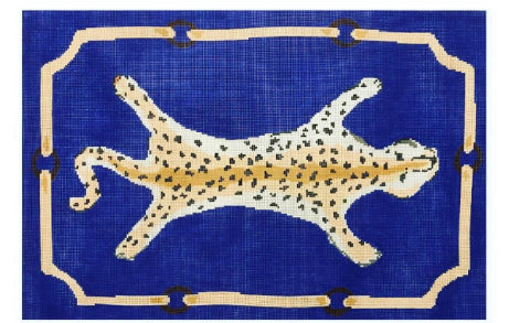 DG-2D-B Leopard Pillow - Blue
