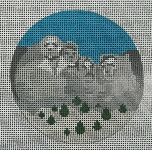 PP874DE South Dakota Travel Round - Mount Rushmore