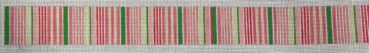 B572 Green and Pink Stripes Belt