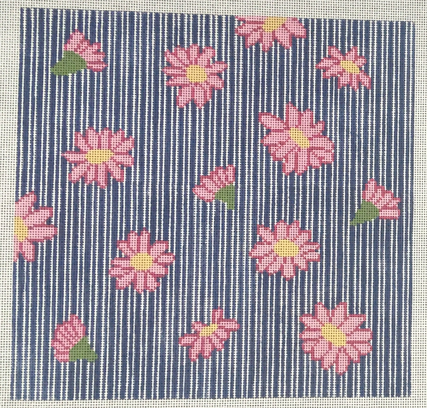 PIL202 Daisy on Blue Stripe