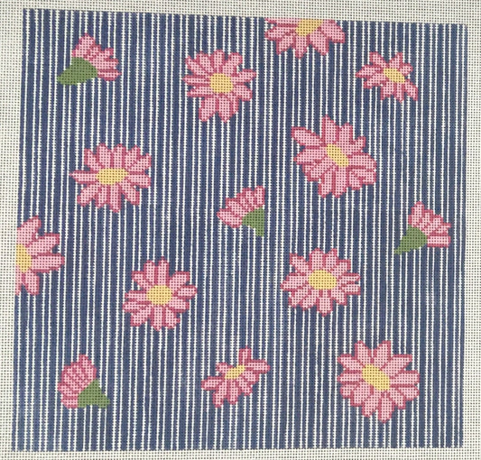 PIL202 Daisy on Blue Stripe