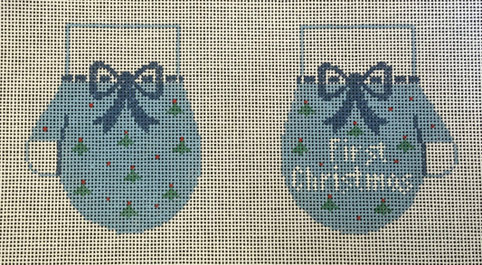 CO631 Blue First Christmas Mittens