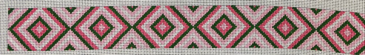 B557H Pink and Green Diamonds Belt