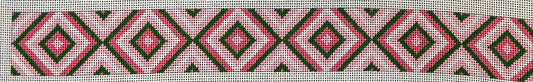 B557H Pink and Green Diamonds Belt