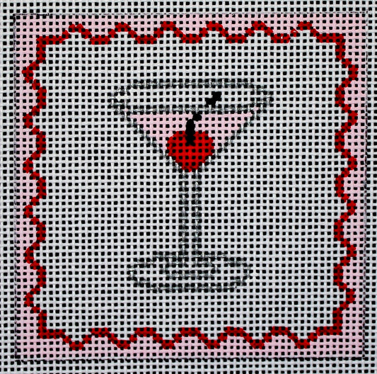 CTR231 Pink Lady with Cherry Coaster