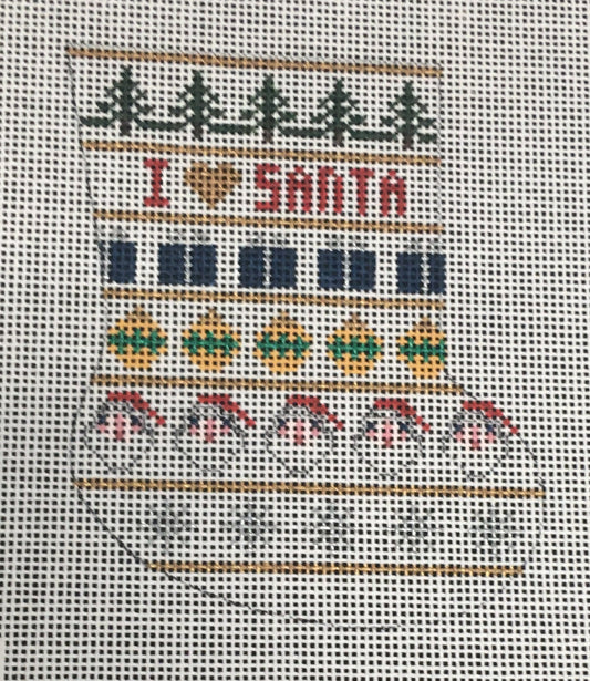 PT-357SAN I Love Santa Mini Sock