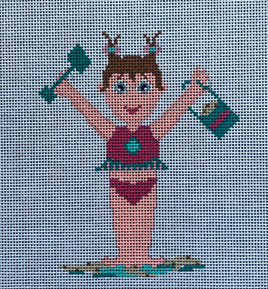 DD2339 Little Kid Girl at the Beach