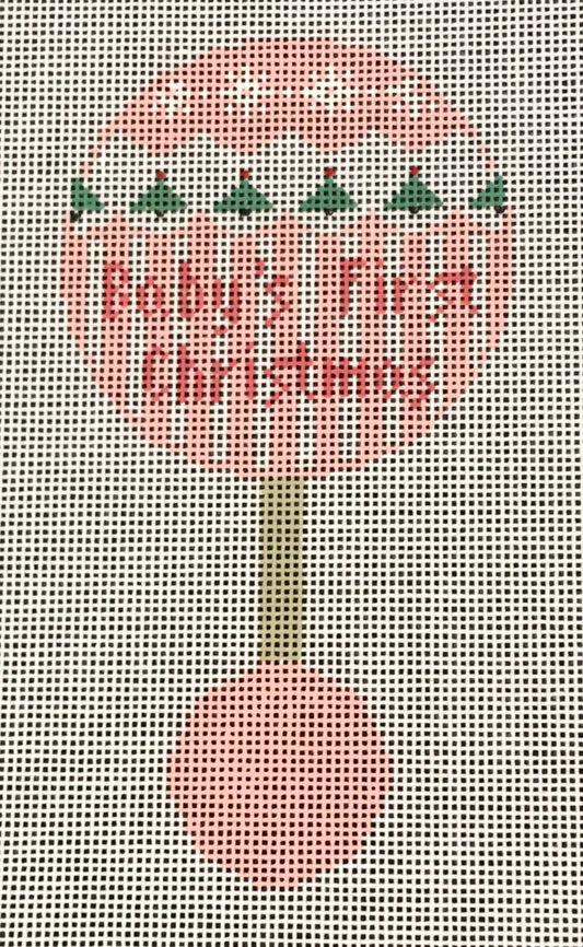 SH451 Baby's 1st Christmas Rattle - Pink