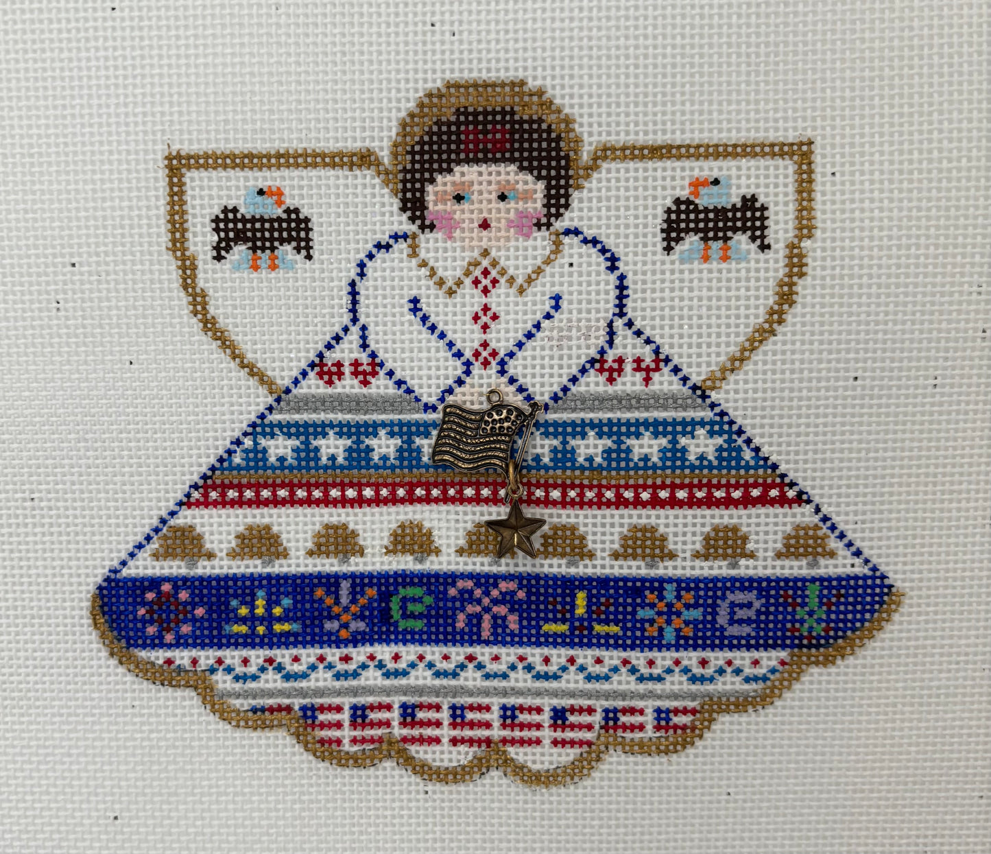 PP996LP Patriotic Stripe Angel
