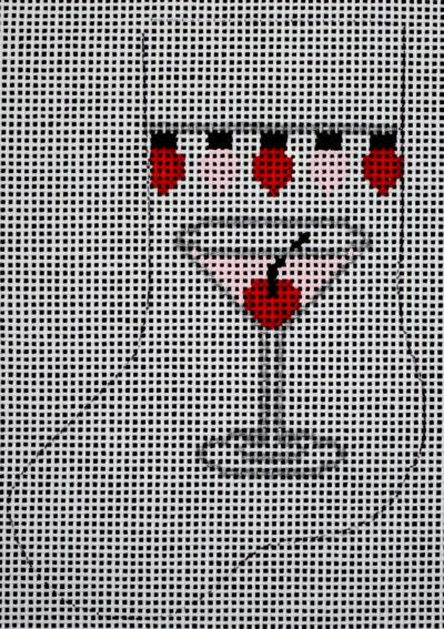 STK236 Pink Lady with Cherry Mini Stocking