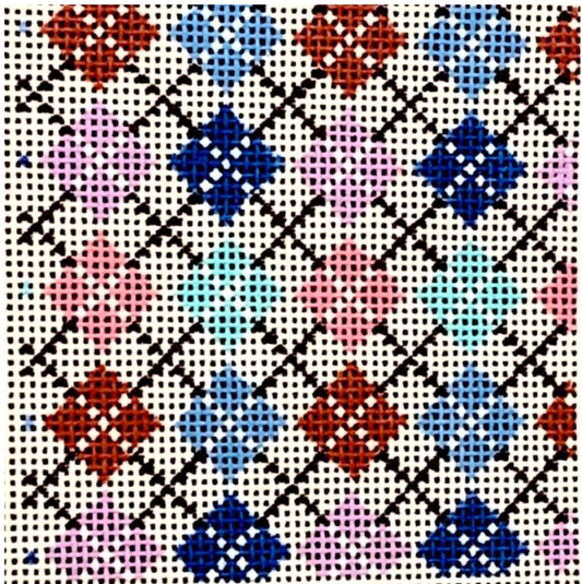 BP-38 Argyle Insert - Pastel Pink and Turquoise