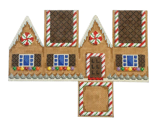 NTGts385 Chocolate Roof Gingerbread Cottage