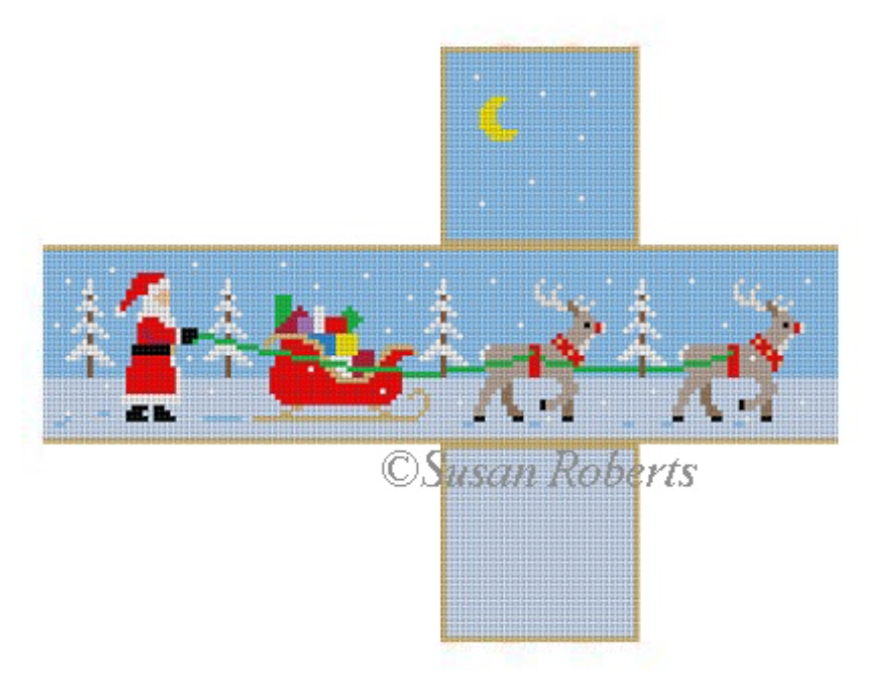 5345 Present Delivery 3D Cube Ornament