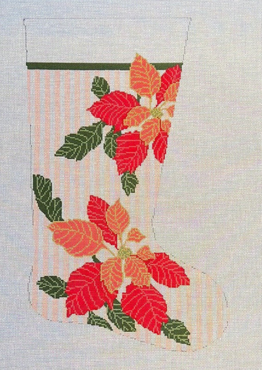 KW22 Poinsettia Stocking