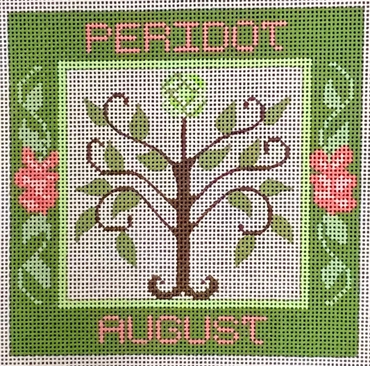 CH-1034 Peridot August Birthstone Square