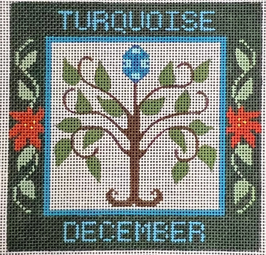 CH-1038 Turquoise December Birthstone Square