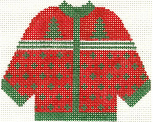 670 Red Sweater with Trees