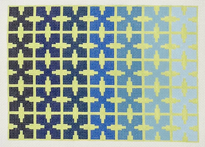 MD-110.02 Geo Floral - Blue and Green