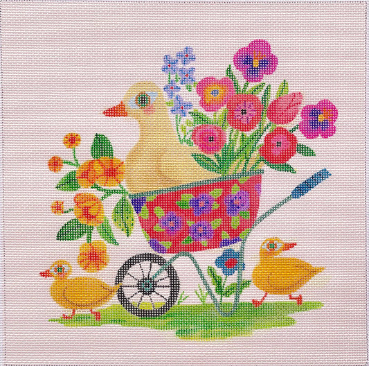 SHS-PL-11 Spring Wheelbarrow with Ducks