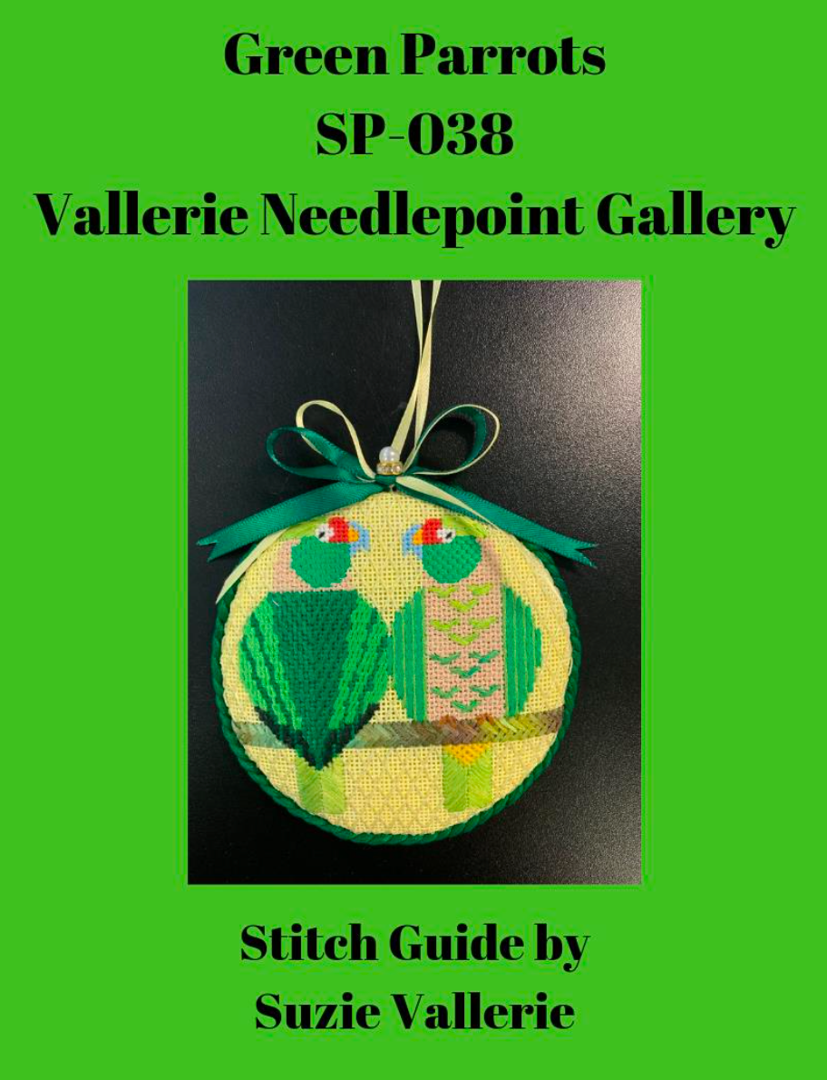 SP-038 Green Parrots Stitch Guide