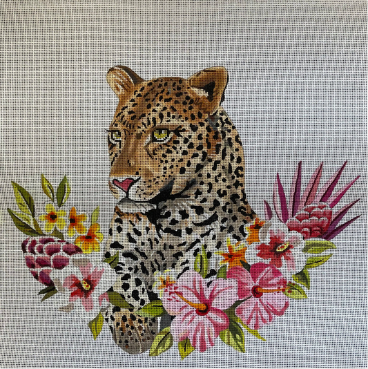 AN601 Leopard and Hibiscus