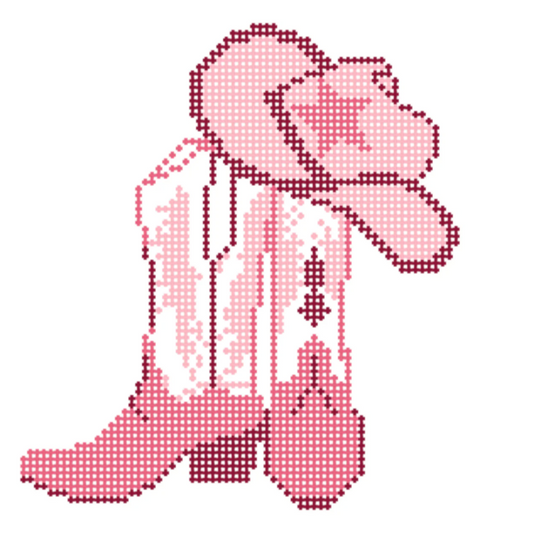 AOK161 Pink Cowboy Boots