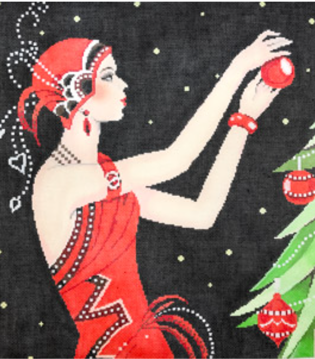 C-562B Art Deco Lady - Christmas