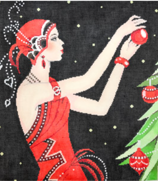 C-562B Art Deco Lady - Christmas
