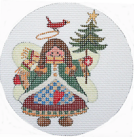 JS806 Christmas Plaid Angel