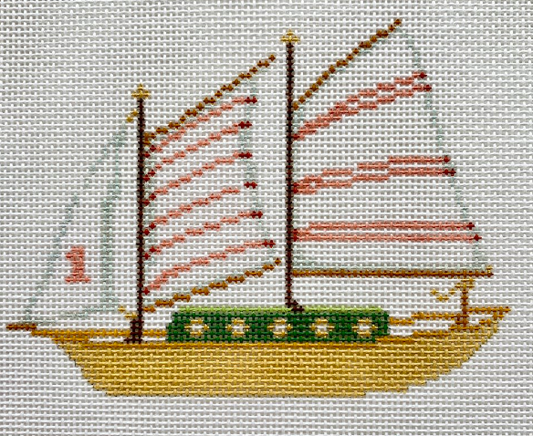 18SS Pink Stripe Sailboat