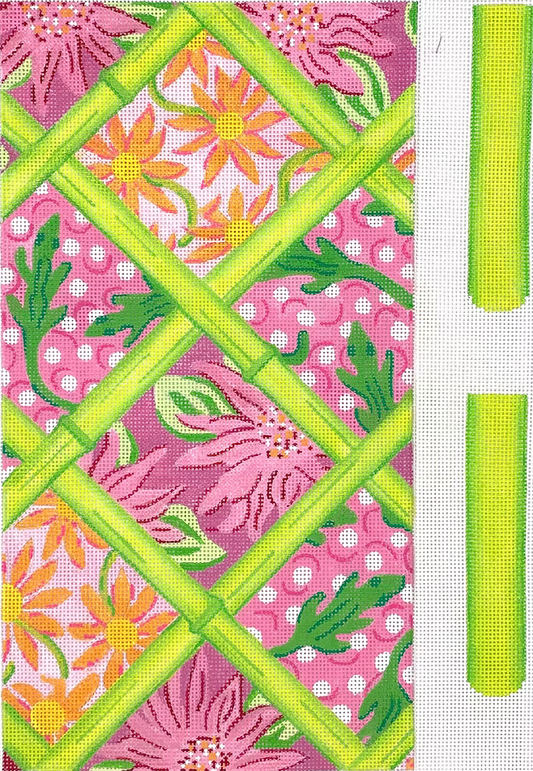 CLE-01 Lilly-Inspired Pink Patchwork Envelope Clutch
