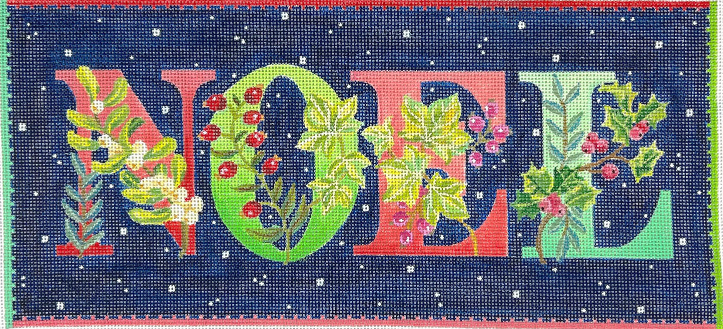 JAM-PL-03 Noel with Greenery on Navy
