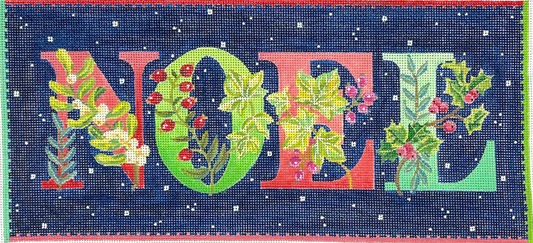 JAM-PL-03 Noel with Greenery on Navy