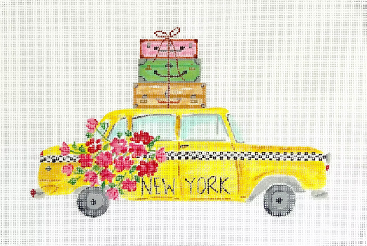 LB  NYC Cab with Suitcases